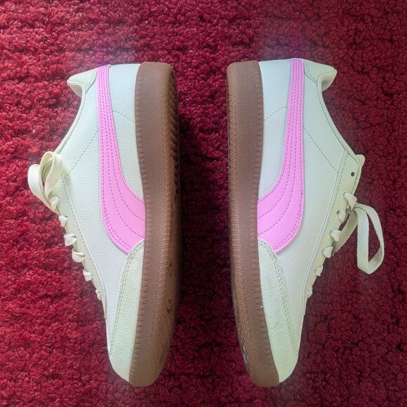 New/Never Worn Puma Palermo Mint Green and Pink Sneakers - Fresh Mint/Fast Pink - Picture 2 of 6